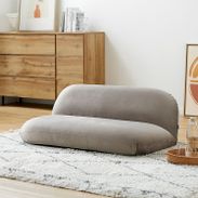 ふっくらデザインがおしゃれなベルベット調2人掛け座椅子[幅108