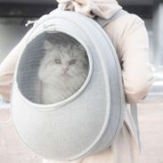 ハウスモールリビング EGGY エギー リュック式猫ハウス　ダークグレー ASCII.jp：ネコちゃんと一緒にお出かけしよう 「EGGY リュック型
