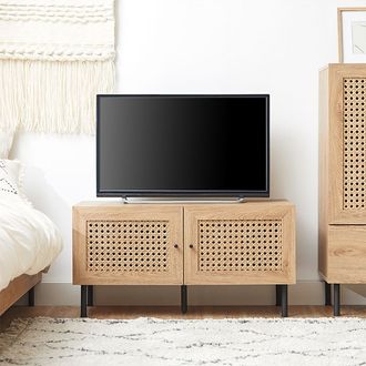 【最終お値下げ】LOWYA ロウヤ　ラタン調　テレビボード　TV台　幅140cm ラタン調テレビ台 2段収納タイプ [幅90] | 【公式】LOWYA(ロウヤ