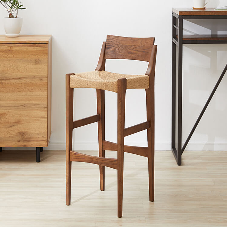 カウンターチェア　ハイチェア カウンターチェア ハイチェア 約幅36cm ナチュラル 木製 アッシュ