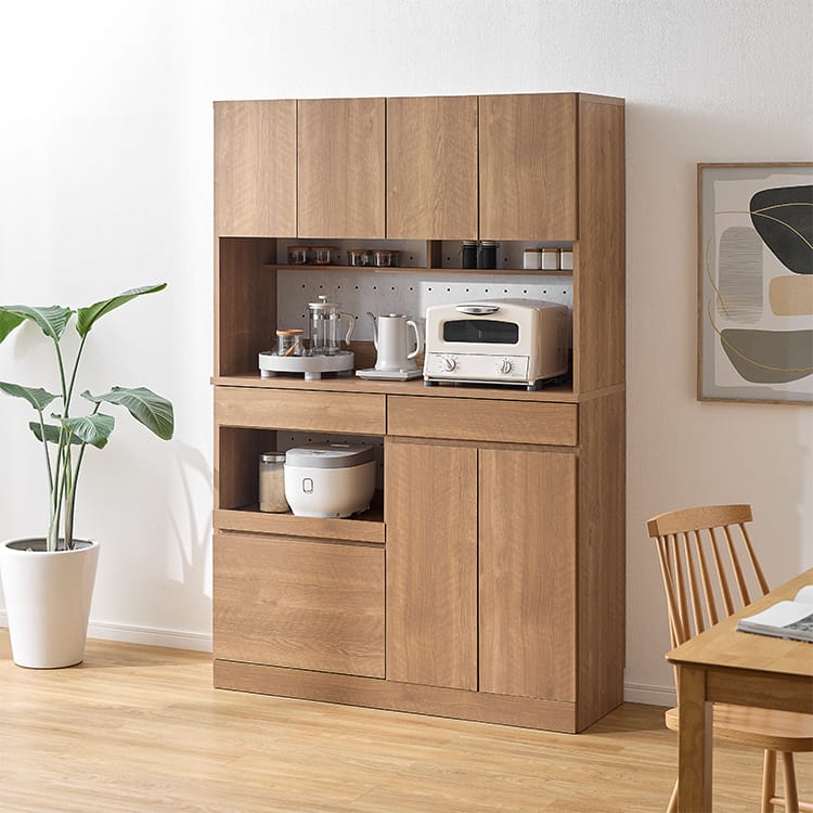 【専用】LOWYA 幅120 食器棚 キッチンカウンター キッチンキャビネット lowya キッチンカウンター 120の通販