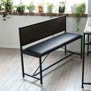 木製ベンチ　スチール脚　ブラウン ガーデンベンチ 幅180cm 人工木アルミベンチT型 1836 ブラウン