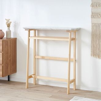 ディノス 大理石調 カウンターテーブル ホワイト 幅150cm カウンター