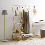 大人可愛いハンガーラック 大理石柄 ゴールド[幅90] | 【公式】LOWYA