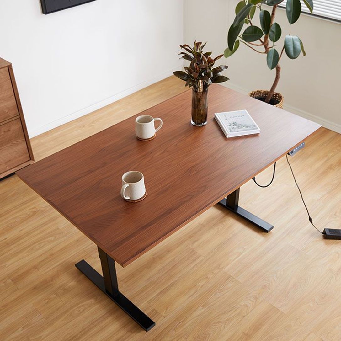 電動昇降式テーブル リビングテーブル ダイニングテーブル 木製 [幅135