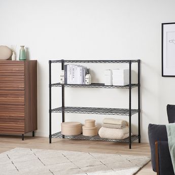 スチールラック メタル製ラック 4段 キャスター付き [幅120] | 【公式