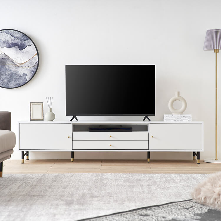 【自社配送エリア内限定販売】LOWYA/180サイズホワイトストーンテレビボード 自社配送エリア内限定販売】LOWYA/180サイズホワイトストーンテレビ