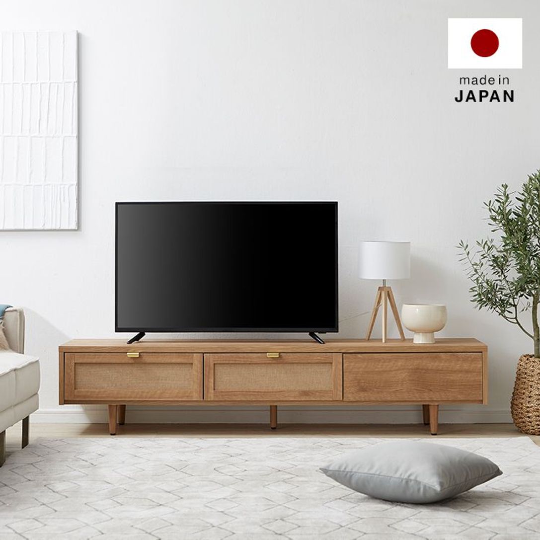 日本製 テレビ台 フラップ扉 収納付き 木脚[幅179.6] | 【公式】LOWYA