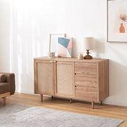 日本製 サイドボード 収納 棚 キャビネット チェスト 大容量[幅119.5