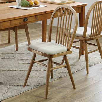 ダイニングチェア 単品 バーチ 木製 マーガレット 布座 [幅43