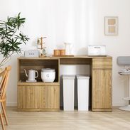 幅99-170]伸縮式キッチンカウンター 食器棚 木目調 | 【公式】LOWYA