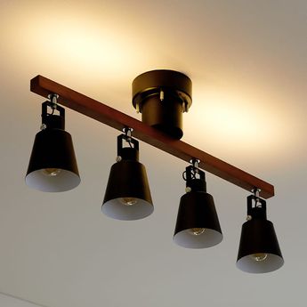 LOWYA シーリングライト アッパーライト付き【ブラック】 シーリングライト アッパーライト付き 間接照明 8畳 | 【公式