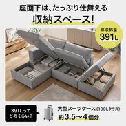 ウィオリティ / 3人掛けカウチソファ | [幅235] 収納付き | 【公式