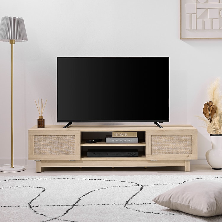 LOWYA LOWYA テレビ台 収納付 木製 幅140cm 完成品 ホワイト d5496