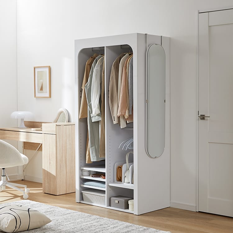 ヤマダオリジナル ワードローブ 幅90cm ナチュラル ヤマダオリジナル ［幅90］ワードローブ 「YWR000007DBR90」 ダーク