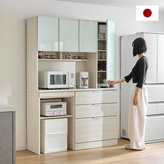 ハイタイプ食器棚 ガラス扉 [幅140] | 【公式】LOWYA(ロウヤ) 家具