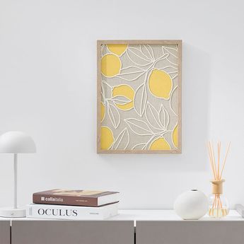 アートボード レモン 木目調フレーム [30×40] | 【公式】LOWYA(ロウヤ