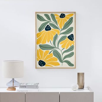 アートボード フラワー 木目調フレーム [50×70] | 【公式】LOWYA