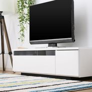 【LOWYA】テレビボード　ホワイト 完成品 37型 120cm ロウヤ 完成品】たっぷり収納が魅力の木製テレビ台！37型対応のロー