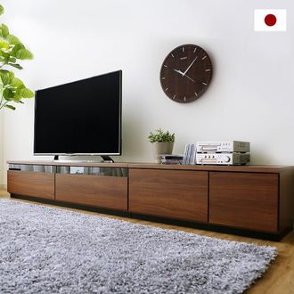 50型対応のローテレビ台 完成品でお届け(シャビーナチュラル