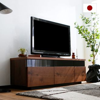 49型対応のローテレビ台(ウォルナット/オーク)調湿機能素材使用 