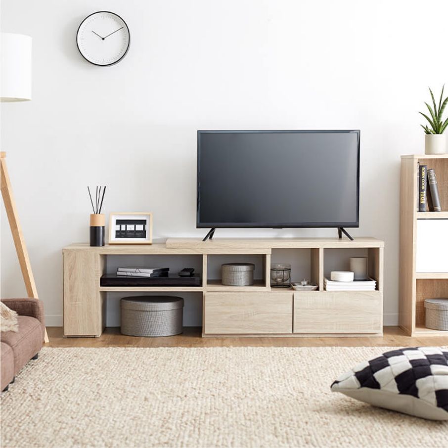 伸縮式テレビ台50v型まで対応 ロータイプテレビボード 公式 Lowya ロウヤ 家具 インテリアのオンライン通販