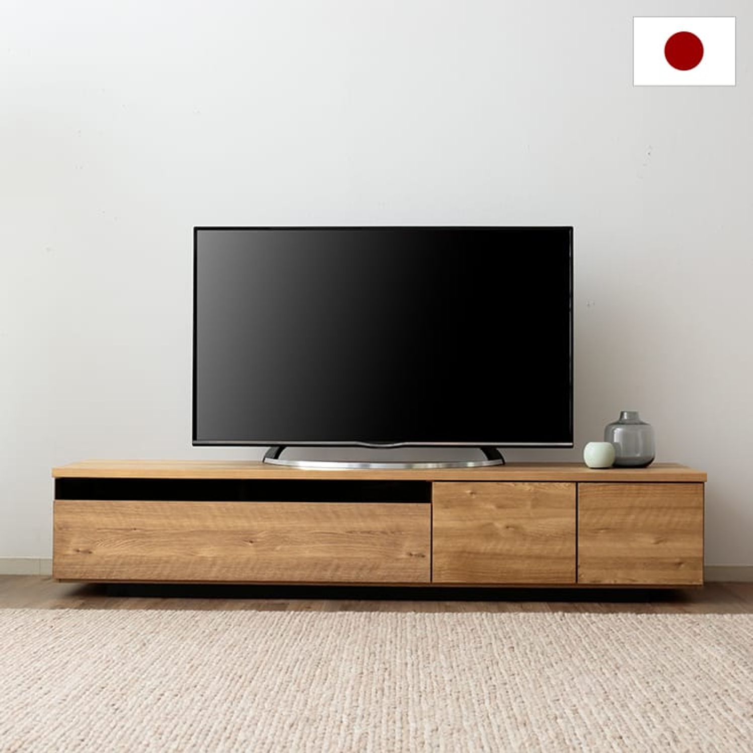 [幅180] テレビ台 日本製 ローテレビ台 50V型対応 完成品 木製