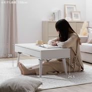 リビングテーブル[幅110] 引き出し収納付きローテーブル センター