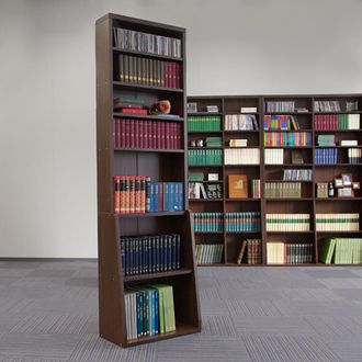 デザイン本棚(ブラウン)薄型スリムタイプで大容量収納の幅60タイプ