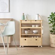 キッチンワゴン タオルハンガー付きでトレイにもなる棚板あり | 【公式