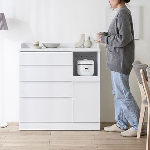 キッチンカウンター ホワイト(白) | 【公式】LOWYA(ロウヤ) 家具 