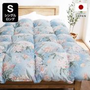 羽毛掛け布団　ブルー　花柄 Amazon｜日本製 綿100% ガーゼ 花柄 掛け布団カバー シングル