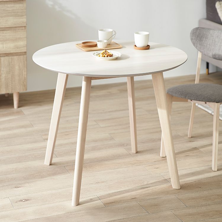 円形ダイニングテーブル(ホワイト/ウォルナット)コンパクトサイズ 