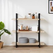 LOWYA ロウヤ / Valnof 3 shelf ヴァルノフ3段 ナチュラル ヴァルノフ / オープンシェルフ (幅100・3段) | モルタル調 木目調
