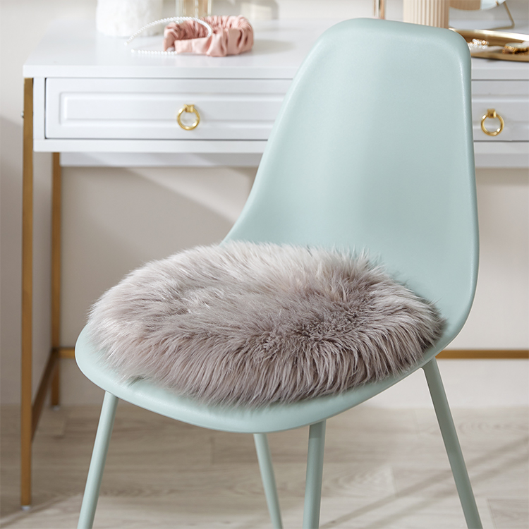 ファー ミニラグ チェアパッド4枚セット グレー ベージュ 椅子カバー リメイク ファー ミニラグ チェアパッド4枚セット グレー ベージュ 椅子カバー