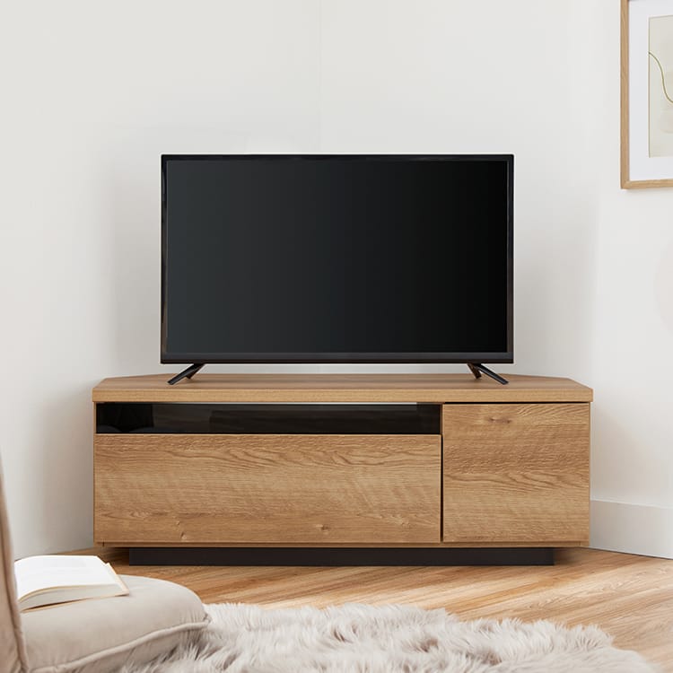 お歳暮･冬ギフト2025｜ギフト・贈り物はセブン 日本製コーナーテレビ台(幅100cm) 木製 収納付きテレビボード テレビ台