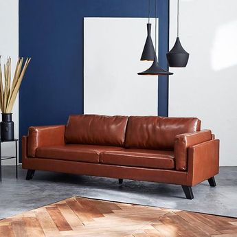 綺麗～ブラウン3人掛けソファ