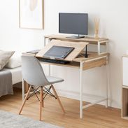 ベージュ合板ハンドル式パソコンデスク「6月6日掲載終了」 ベージュ合板ハンドル式パソコンデスク「6月6日掲載終了」 ベージュ