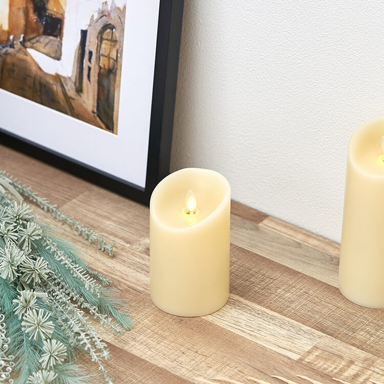LEDキャンドル タイマー機能付 リモコン付 ルミナラピラー LUMINARA kameyama candle houseのサムネイル