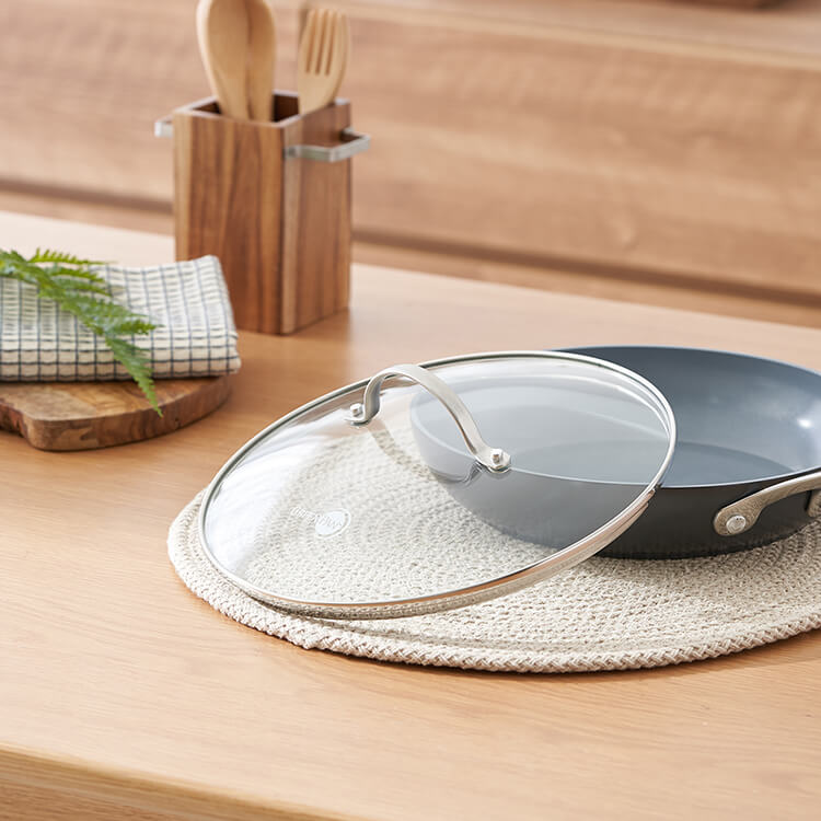 ステンレスガラス蓋 24cm グリーンパンのサムネイル