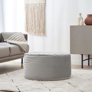 ビーズクッション フロアクッション クッション ビーズ 座布団 丸形 円柱 幅63cm 洗えるカバー チェア ファスナー ボリューム フィット グレー ベージュ ごろ寝 可愛い かわいい おしゃれ 一人暮らし テレワーク 公式 Lowya ロウヤ 家具 インテリアのオンライン通販