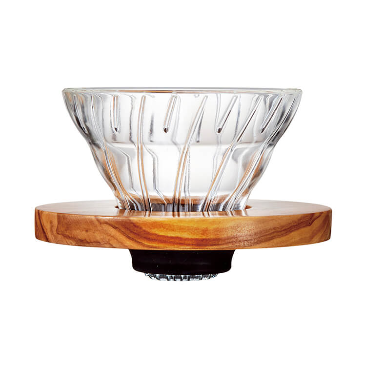 V60 耐熱ガラス透過ドリッパー01 オリーブウッド HARIOのサムネイル