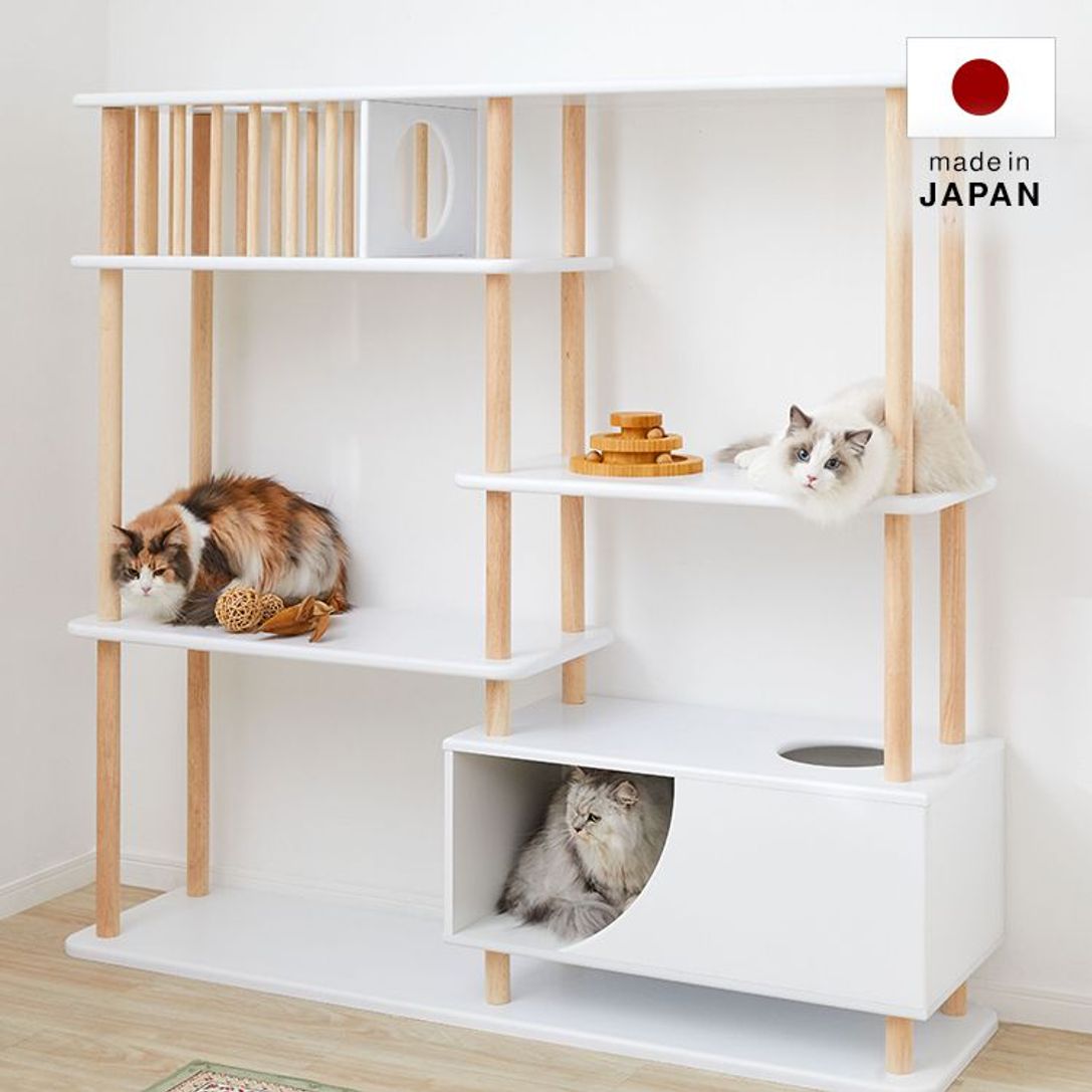 Lownya 遊び場付き猫ハウス 大 猫家具 公式 Lowya ロウヤ 家具 インテリアのオンライン通販