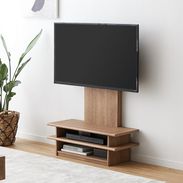 ザスニッツ / 壁掛け風テレビ台 (幅79) | 収納付き 木目調|テレビ