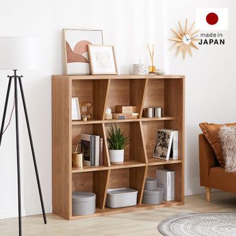 LOWYA 幅120 本棚 ブックシェルフ 下段 ナチュラル 本棚 ブックシェルフ 木目調 日本製 [120×120] | 【公式】LOWYA