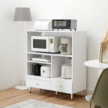 幅90] キッチンカウンター ロータイプ レンジボード 食器棚 | 【公式