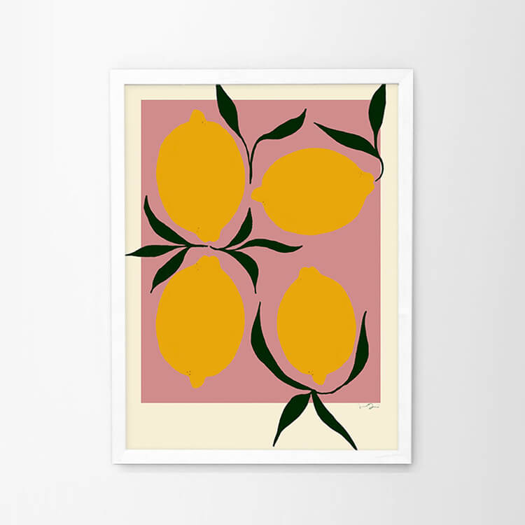 THE POSTER CLUB アートポスター Pink Lemon フレームセット モビリグランデ | 【公式】LOWYA(ロウヤ)  家具・インテリアのオンライン通販