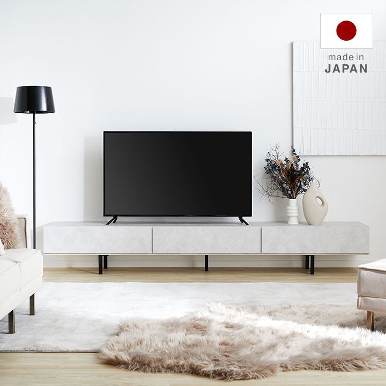 [幅240] テレビ台 テレビボード 一人暮らし 日本製 大理石風 モルタル 