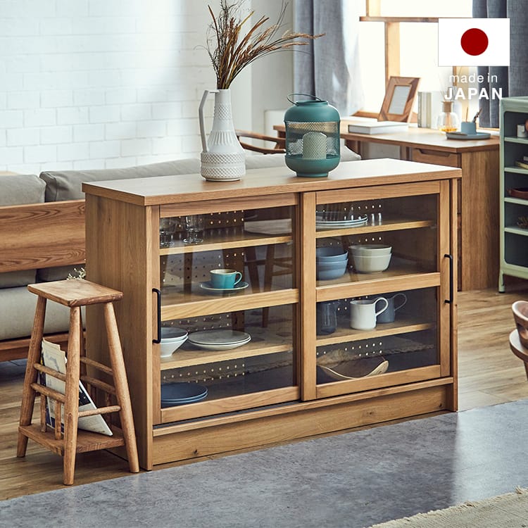 キャビネット リビング収納 日本製 木製 エルメ [幅120] | 【公式