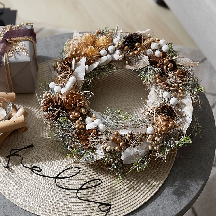クリスマスリース 天然素材 飾り 玄関リース ドアリース ドア 壁掛け  